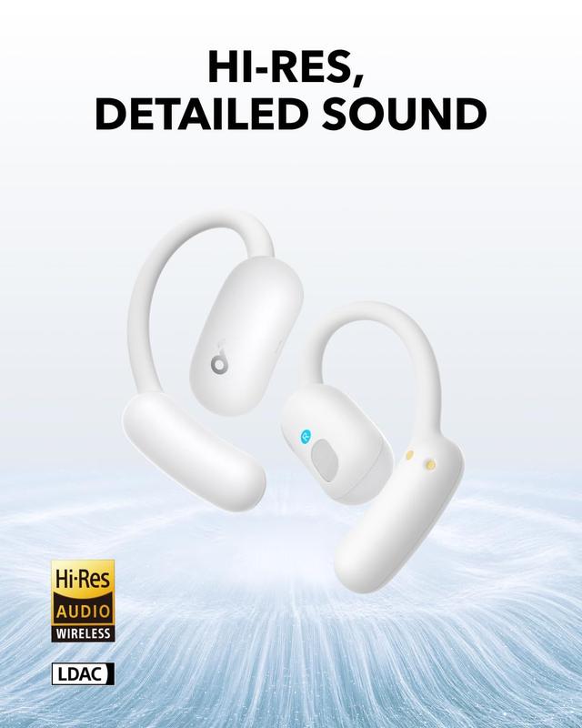 Fones de ouvido abertos Soundcore AeroFit 2 da Anker com 42H Play